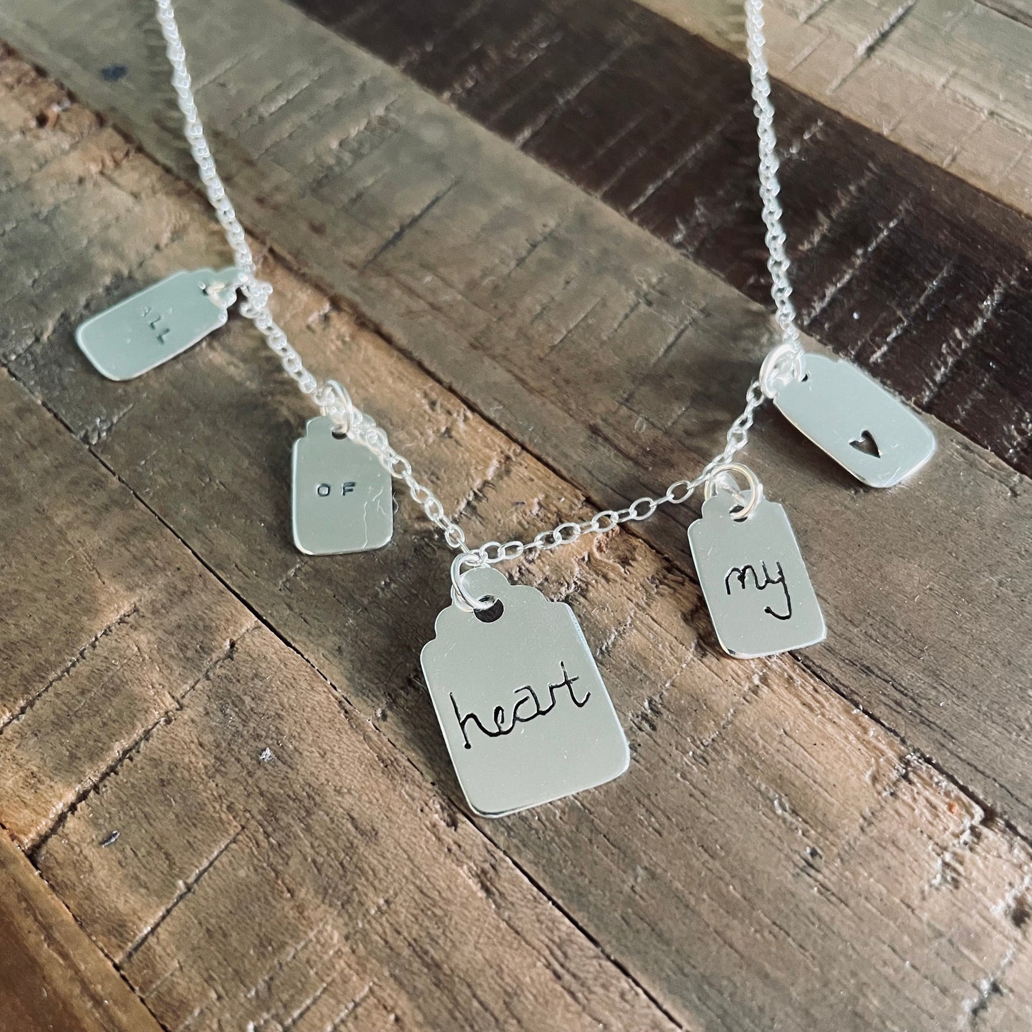 With All My Heart Necklace - Silver